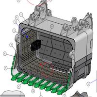 Electric Shovel bucket-1-hart plate